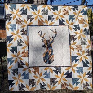 Trophy Buck Handmade Lap Quilt